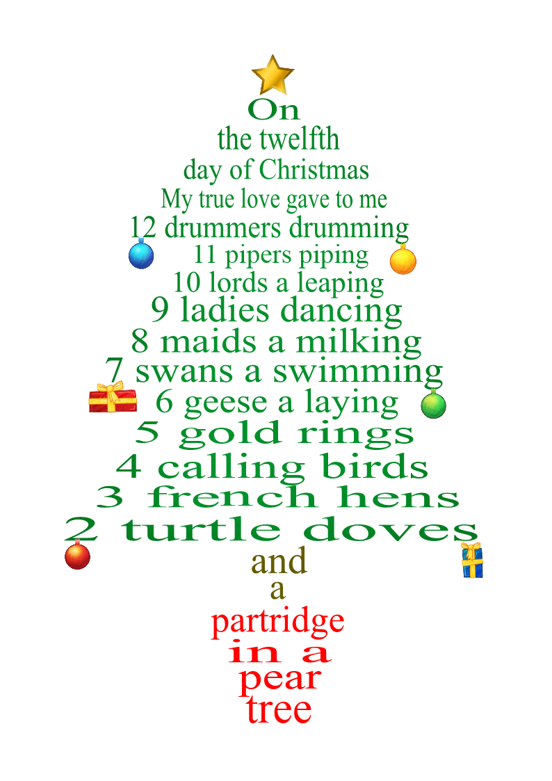 partridge in a pear tree lyrics